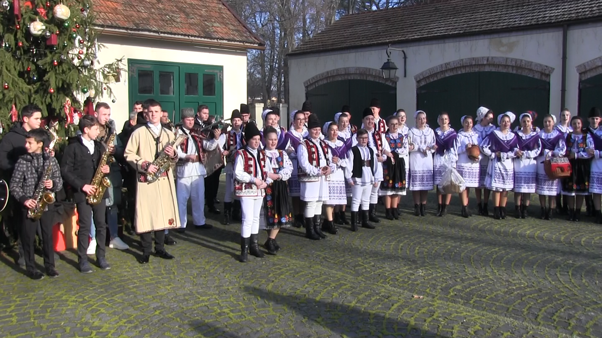 FOTO | Primii colindători, la castelul din Săvârșin 