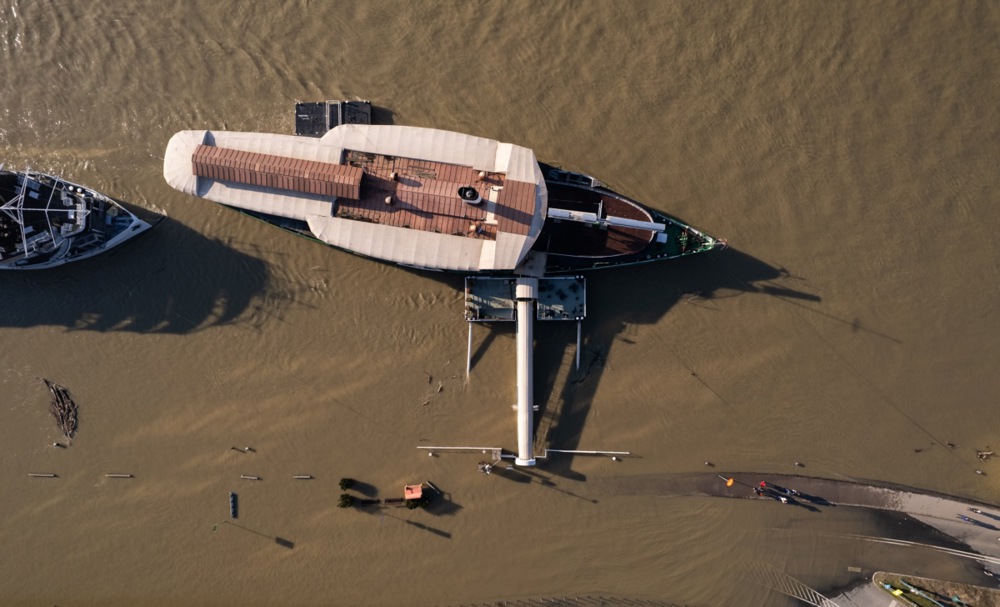 The river Danube floods parts of Budapest following the recent rains and snow