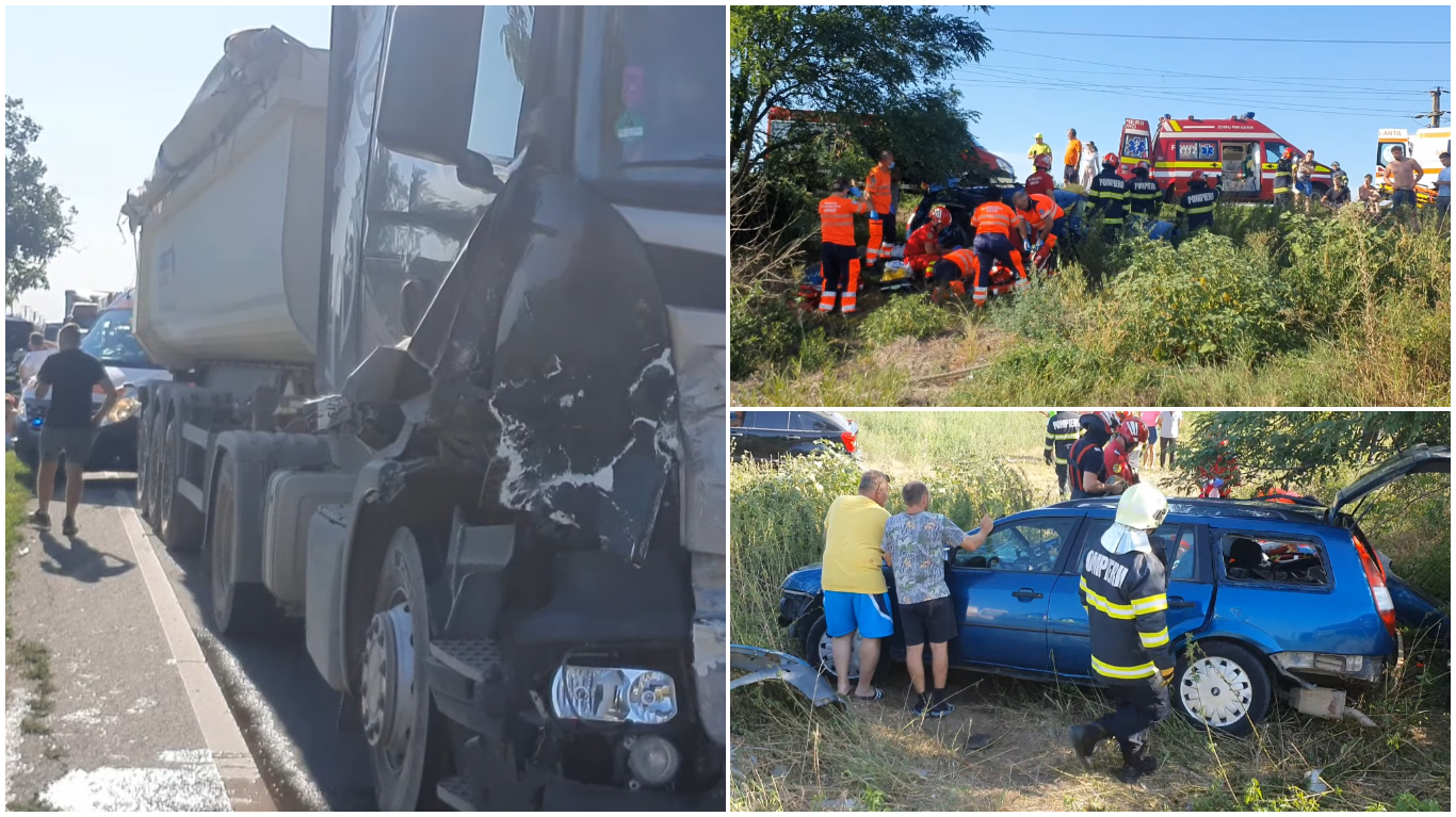 Conform Serviciului de Ambulanță Județean Arad, în accident ar fi implicate 8 persoane, dintre care una ar fi decedat.